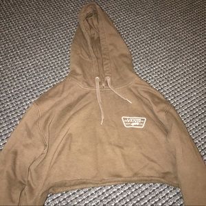 vans brown cropped hoodie